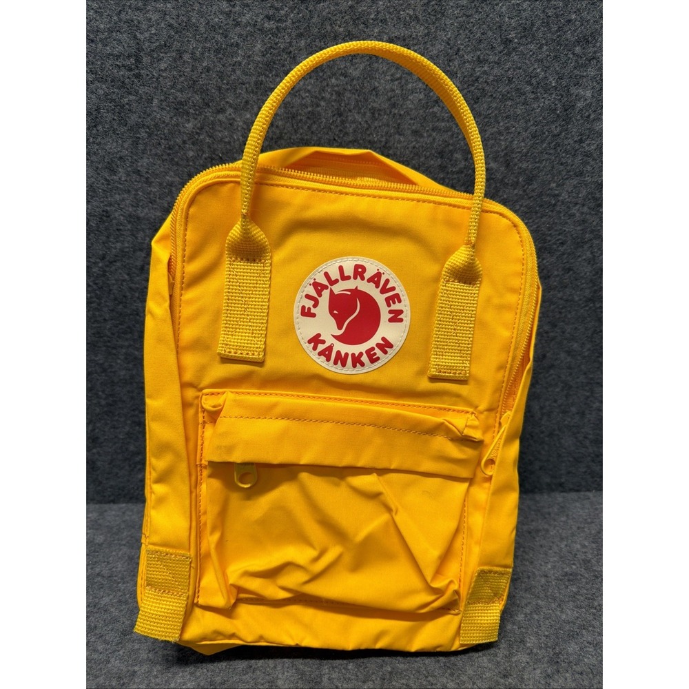 Fjallraven Kanken Mini Backpack Yellow 7L Swedish Daypack w Original Booklet